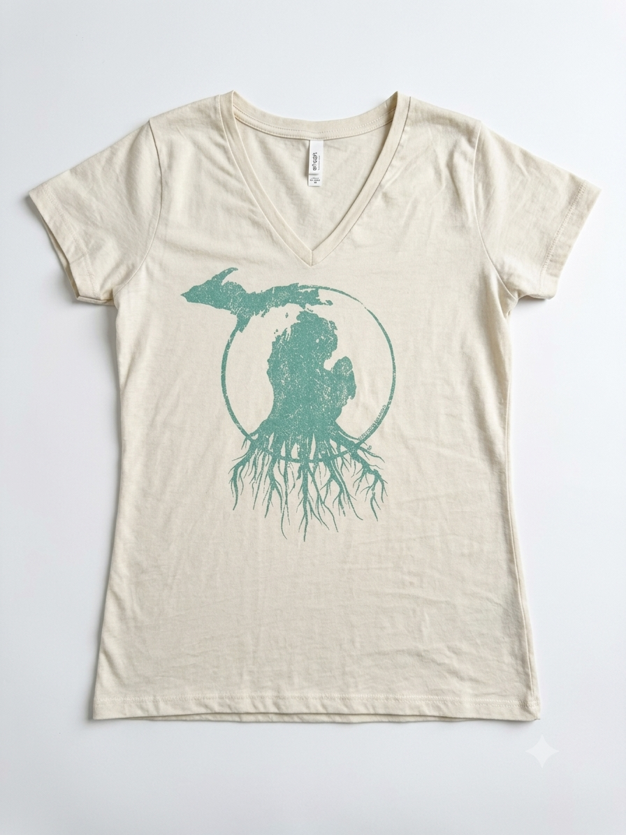 MI Roots - Ladies' Relaxed V-Neck