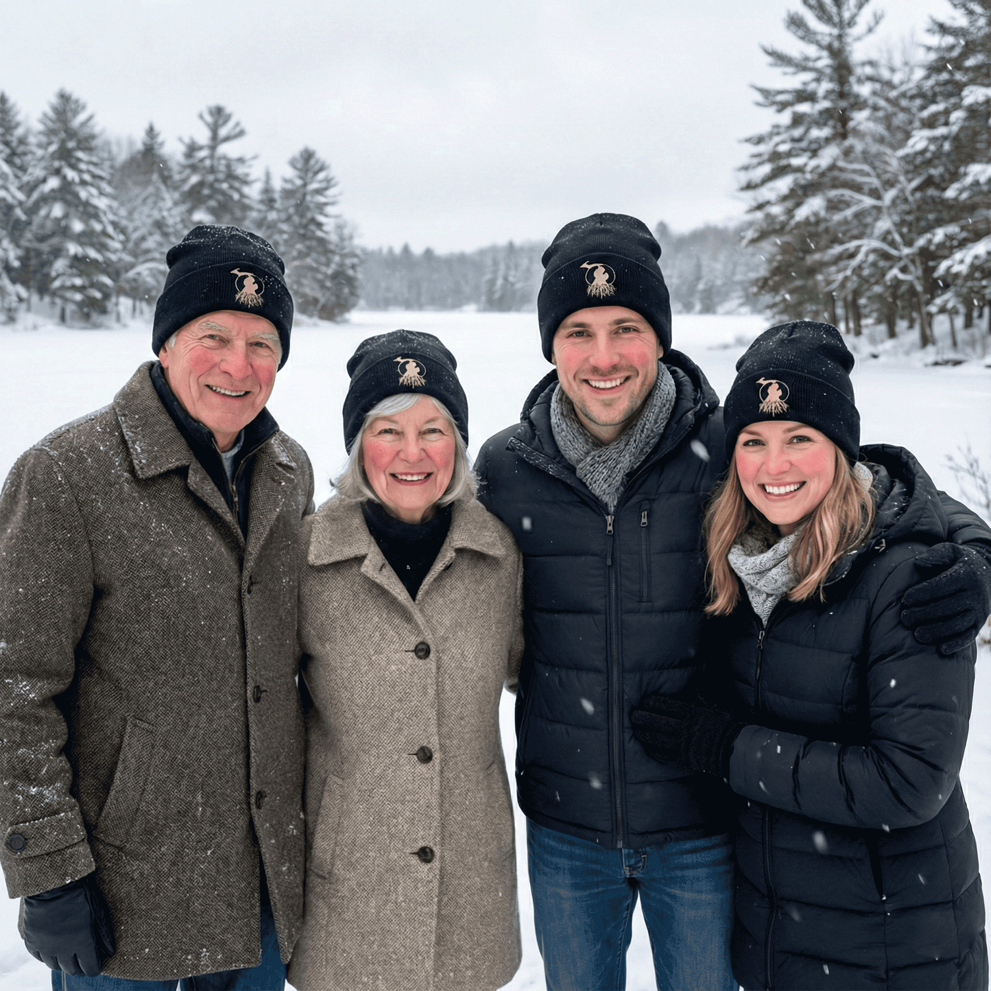 MI Roots - Black Foldover Beanie