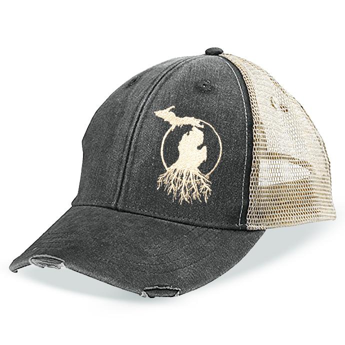MI Roots - Vintage Weathered Trucker Cap