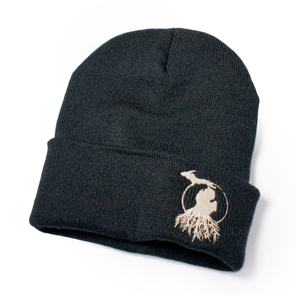 MI Roots - Black Foldover Beanie