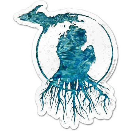 Michigan Roots Vector MI Roots - Car Decals – Rooted in Michigan